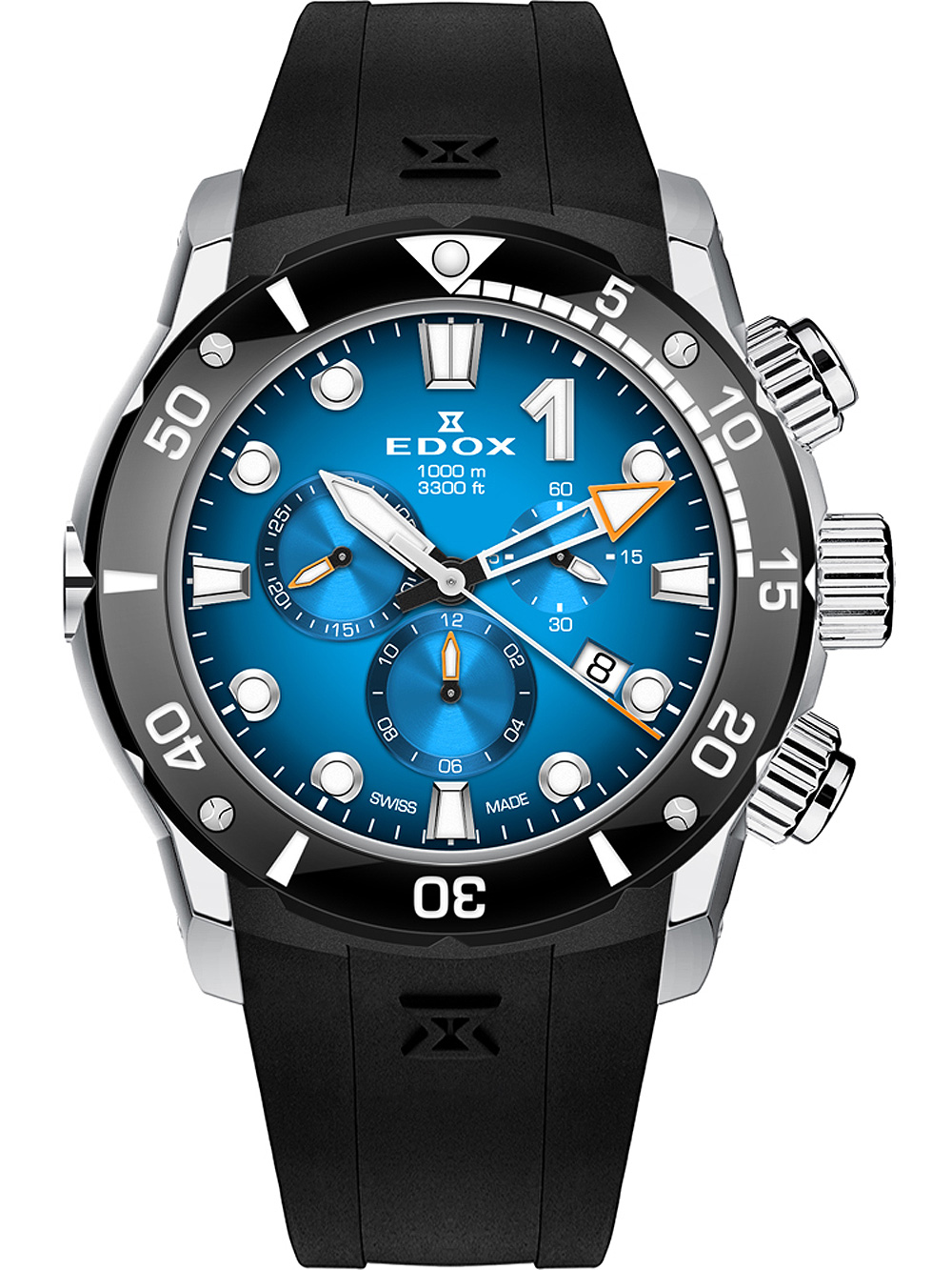 Edox 10242-TIN-BUIDN CO-1 Chronograph 45mm 100ATM