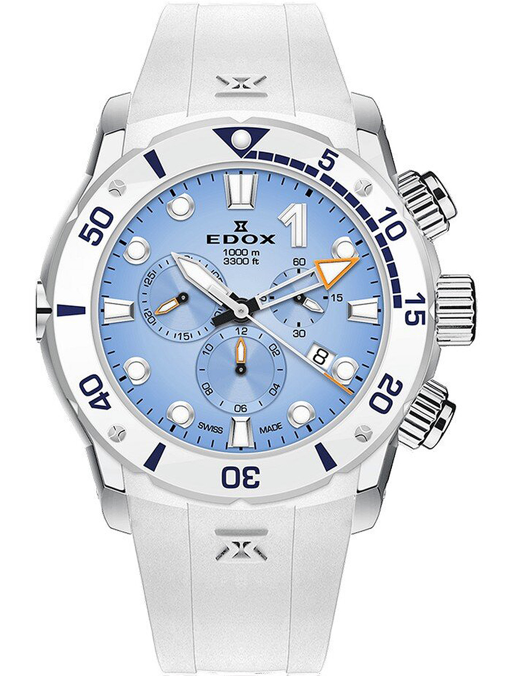 Edox 10242-TINB-BUICDNO CO-1 Chronograph Herrenuhr 45mm 100ATM