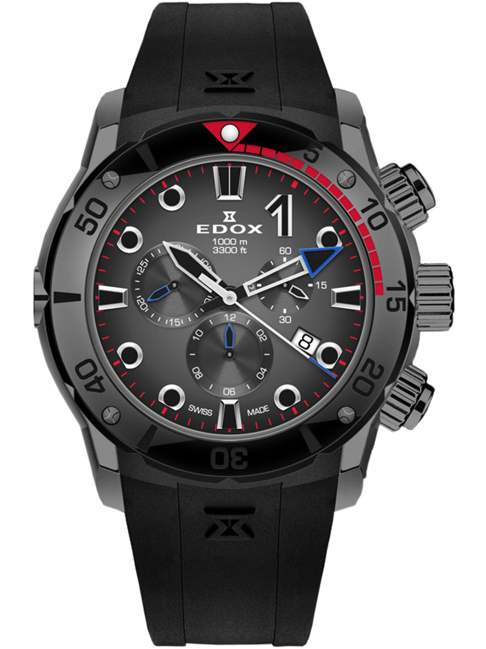 Edox 10242-TINGNR-GIDNR CO-1 Chronograph Herrenuhr 45mm 100ATM