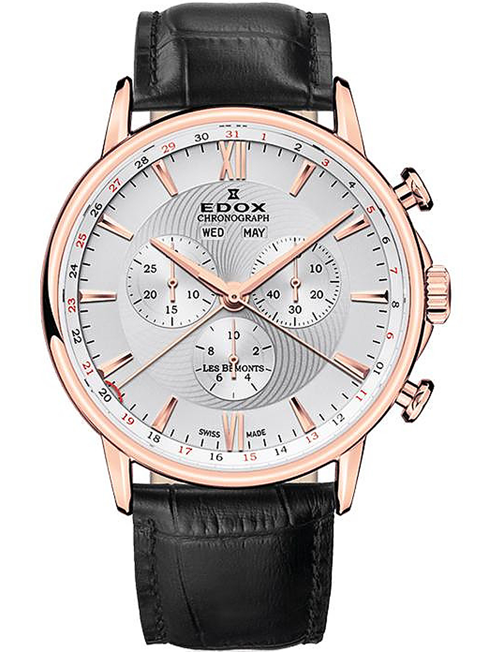 Edox 10501-37R-AIR Les Bémonts Chronograph Complication 42mm 3ATM