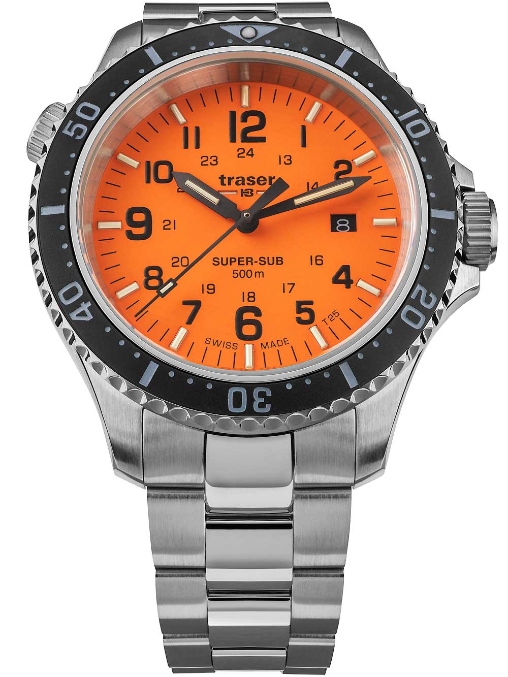 Traser H3 109381 P67 T25 SuperSub Orange 46 mm Taucheruhr 50ATM