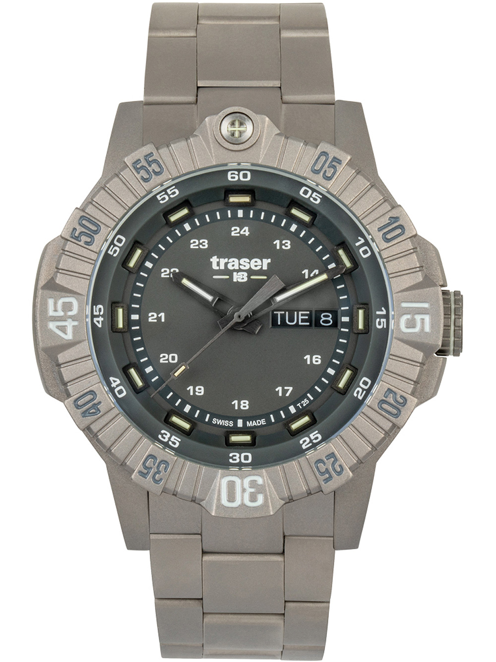 Traser H3 110666 Tactical Grau Titan 46mm 20ATM