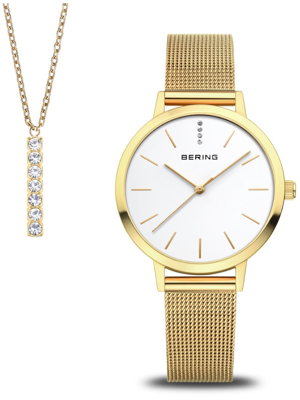 Bering 13434-334-GWP Damenuhr Set Golden Signature 34mm 3ATM