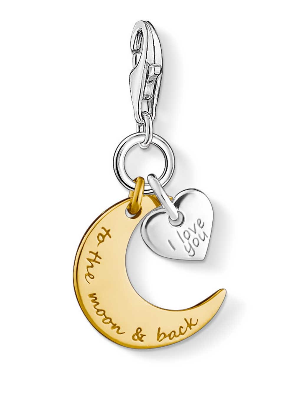 Thomas Sabo 1443-413-39 Charm Anhänger I love You to the moon and back