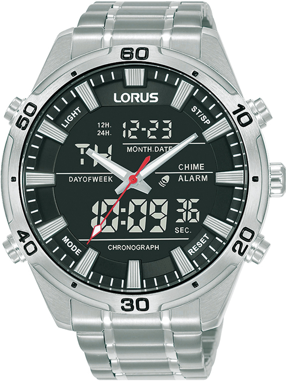 Lorus RW651AX9 Analog-Digital Chronograph Herrenuhr 46mm 10ATM