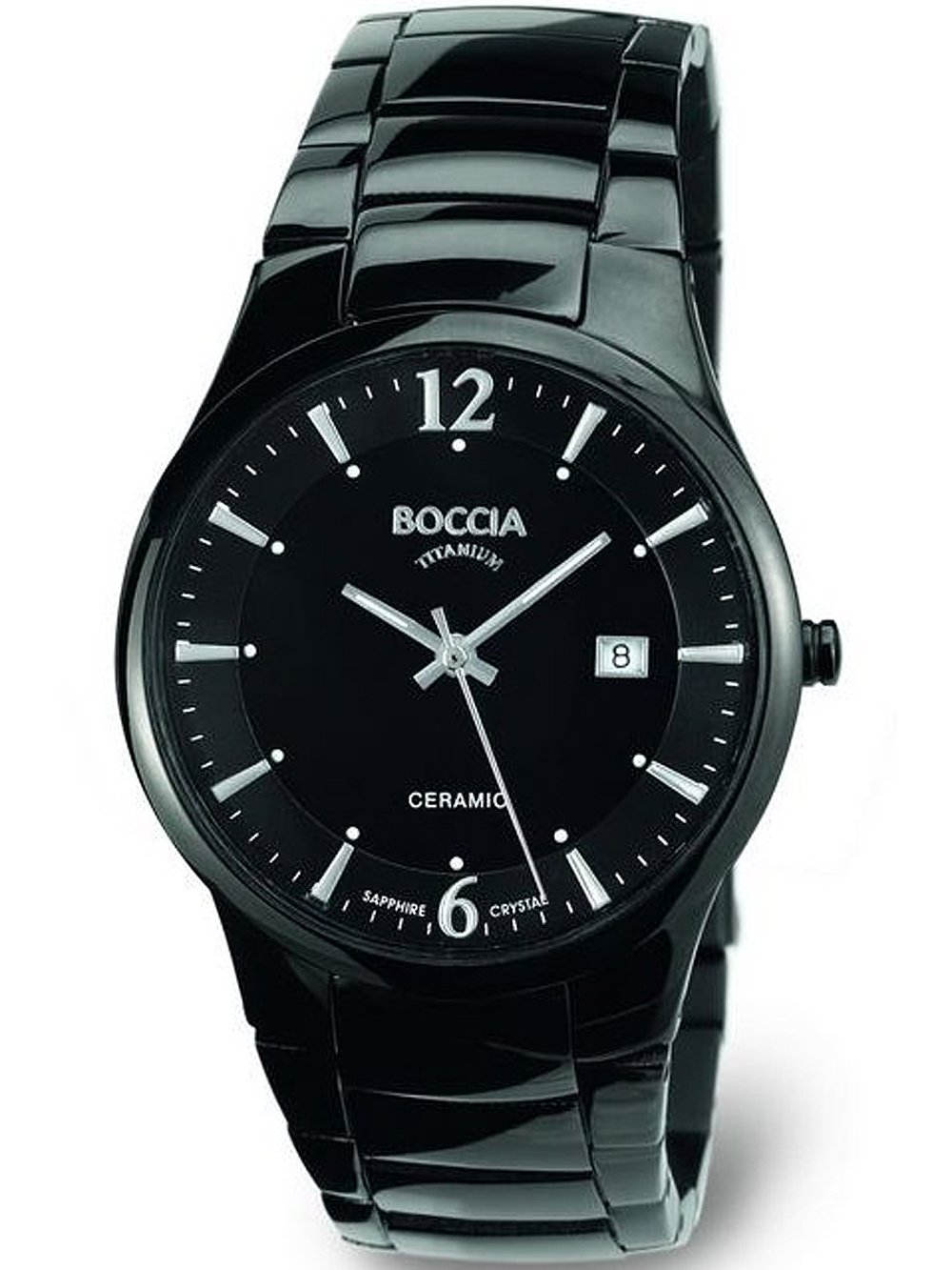 Boccia 3572-02 Herrenuhr Keramik Titanium 39mm 3ATM