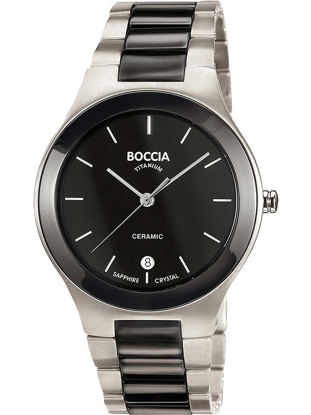 Boccia 3628-01 Herrenuhr Ceramic Titanium 38mm 5ATM