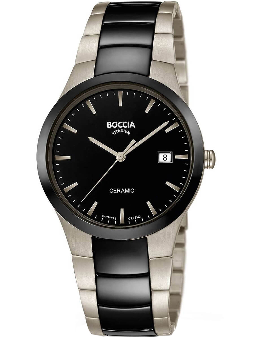 Boccia 3639-01 Herrenuhr Keramik Titanium 39mm 5ATM