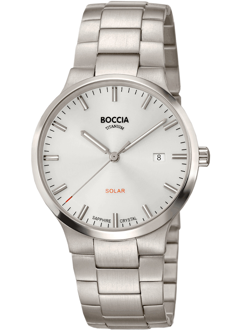 Boccia 3652-01 Herrenuhr Solar Titanium 39mm 5ATM