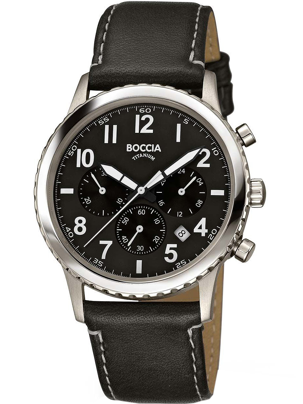 Boccia 3745-01 Herrenuhr Chronograph Titanium 41mm 5ATM