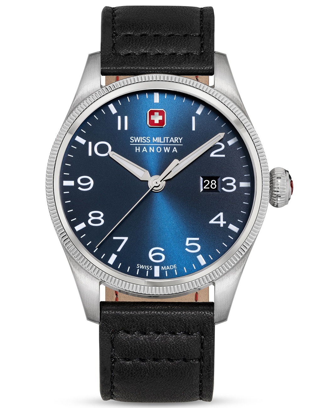 7620958011403 - Unisex Analog Armbanduhr Leder Blau Herrenuhr Chronograph Quarz Uhr