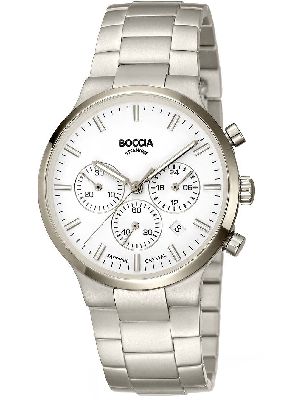 Boccia 3746-01 Herrenuhr Chronograph Titanium 39mm 5ATM