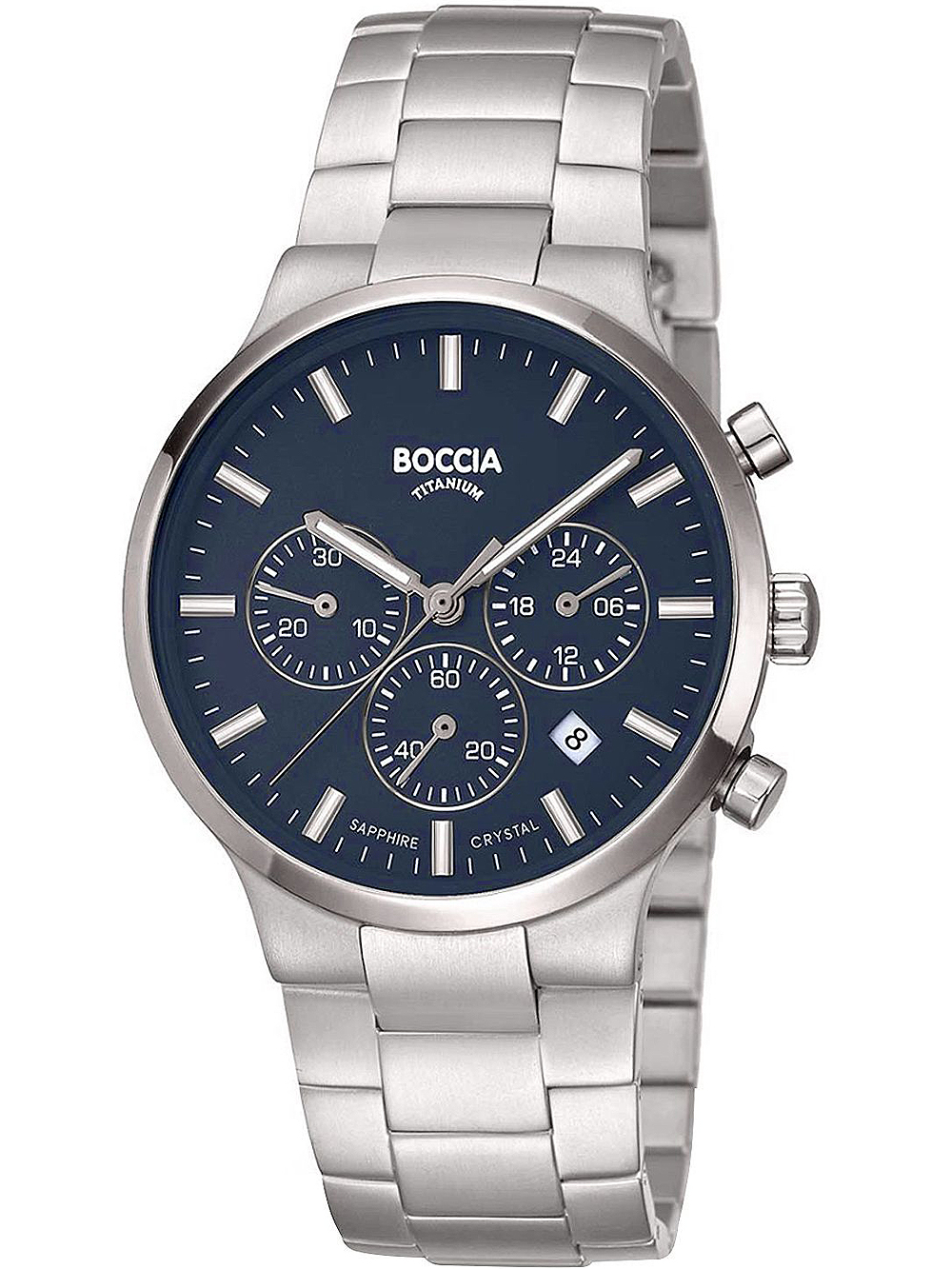 Boccia 3746-02 Herrenuhr Chronograph Titanium 39mm 5ATM