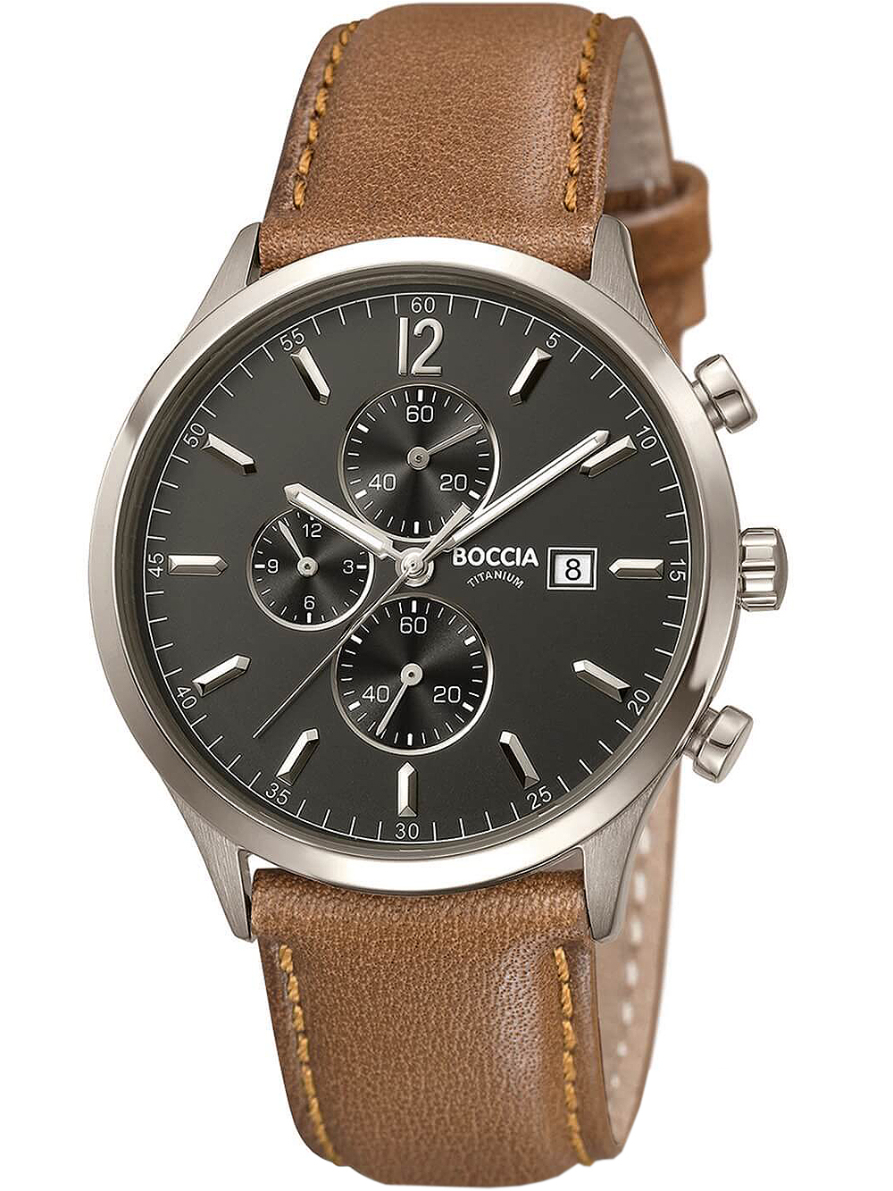 4040066241128 - BOCCIA® Herren Chronograph Sport 3753-04 silber 99 4040066241128 - BOCCIA® Herren Chronograph Sport 3753-04 silber 99