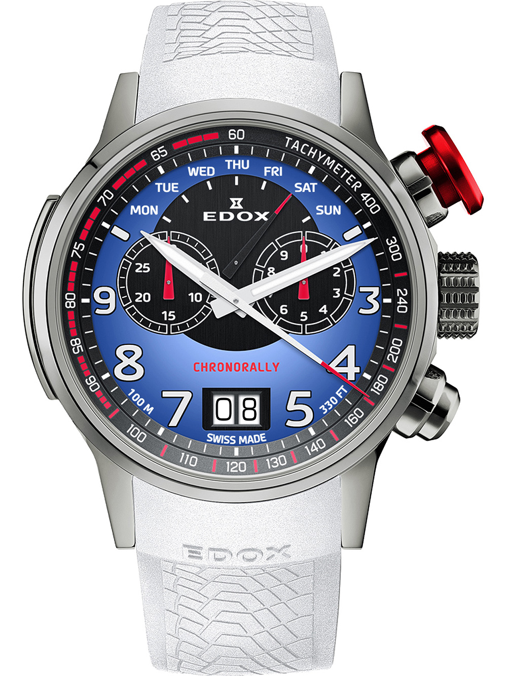 Edox 38001-TINR-BUDN Chronorally Limited Edition Herrenuhr 48mm 10ATM