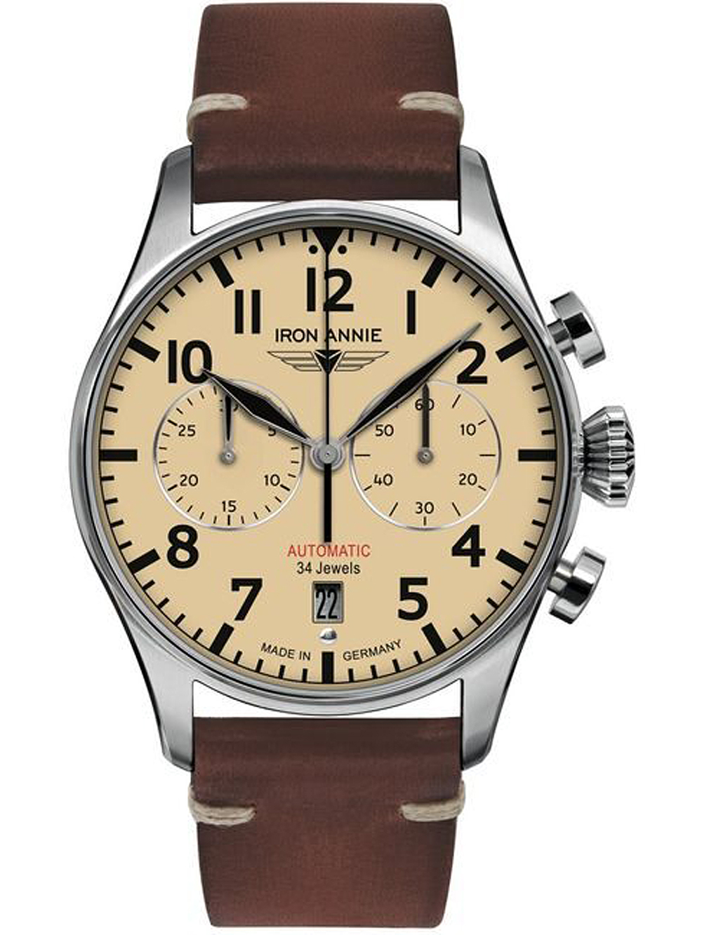 4041338512250 - Iron Annie 5122-5 Flight Controll Automatik Chronograph Herrenuhr 42mm 4041338512250 - Iron Annie 5122-5 Flight Controll Automatik Chronograph Herrenuhr 42mm