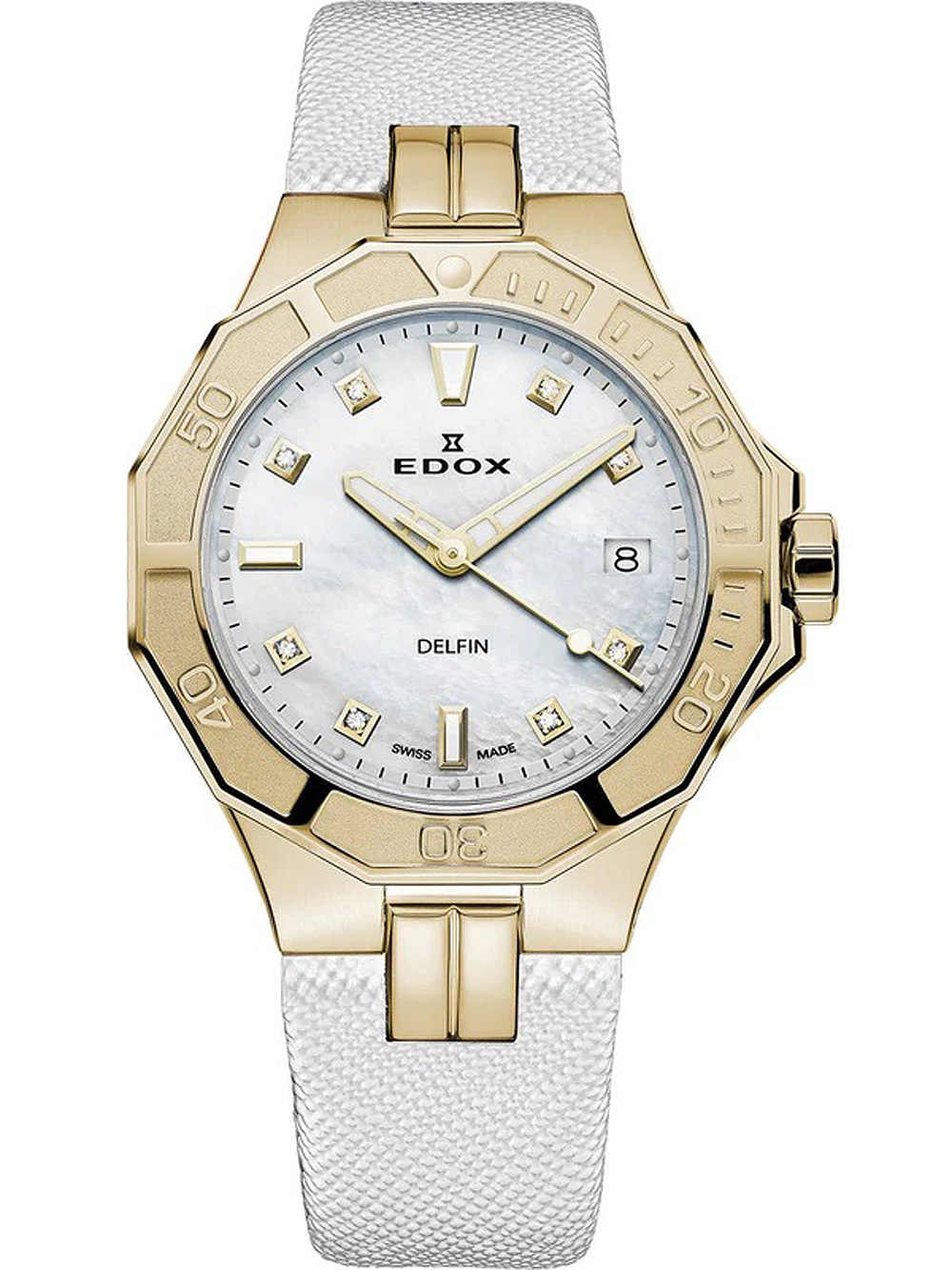 Edox 53020-37JC-NADD Delfin Diver Damenuhr 38mm 20ATM