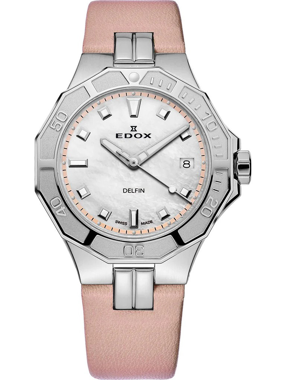 Edox 53020-3C-NARN Delfin Diver Damenuhr 38mm 20ATM