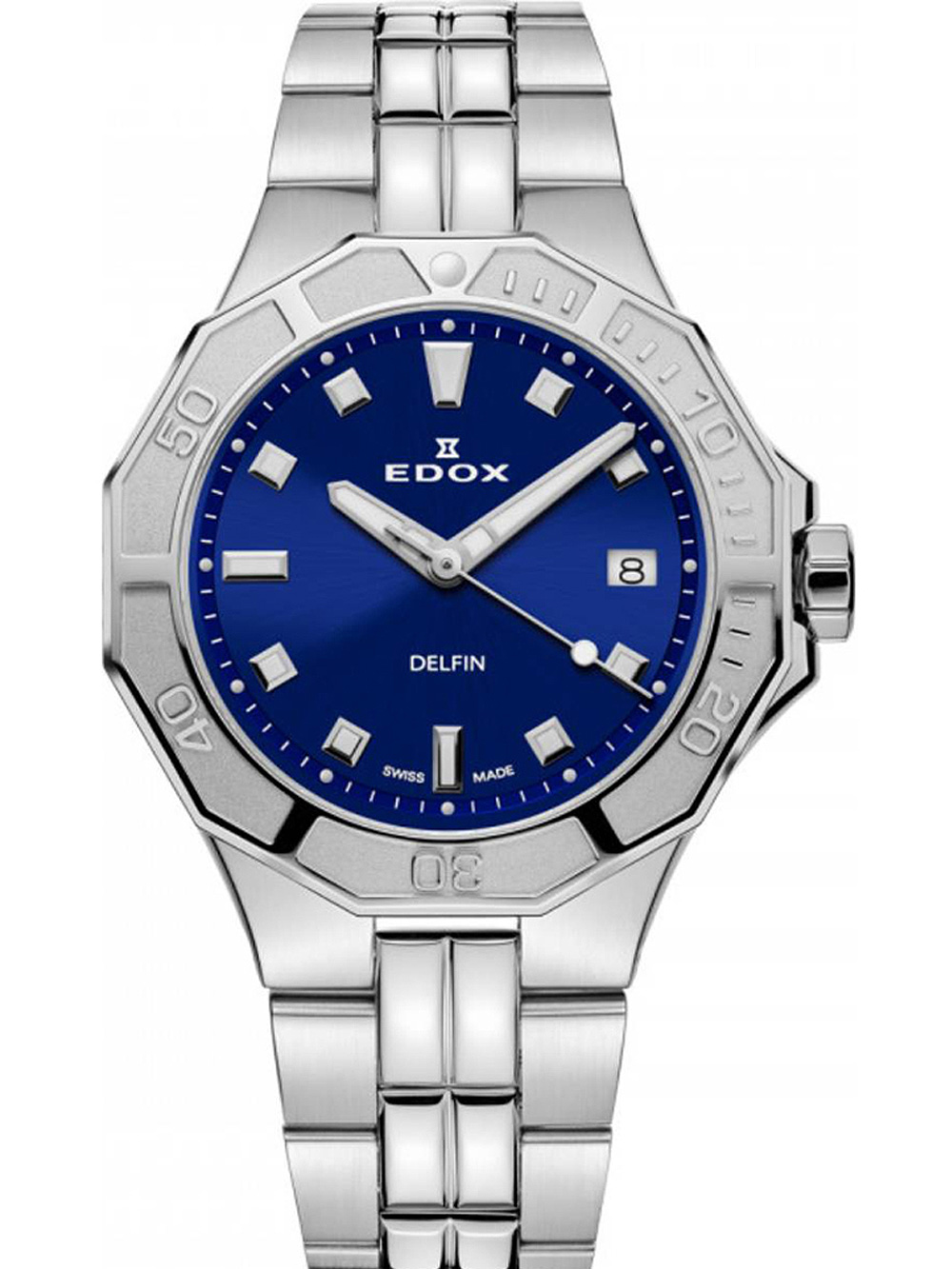 Edox 53020-3M-BUN Delfin Diver Damenuhr 38mm 20ATM