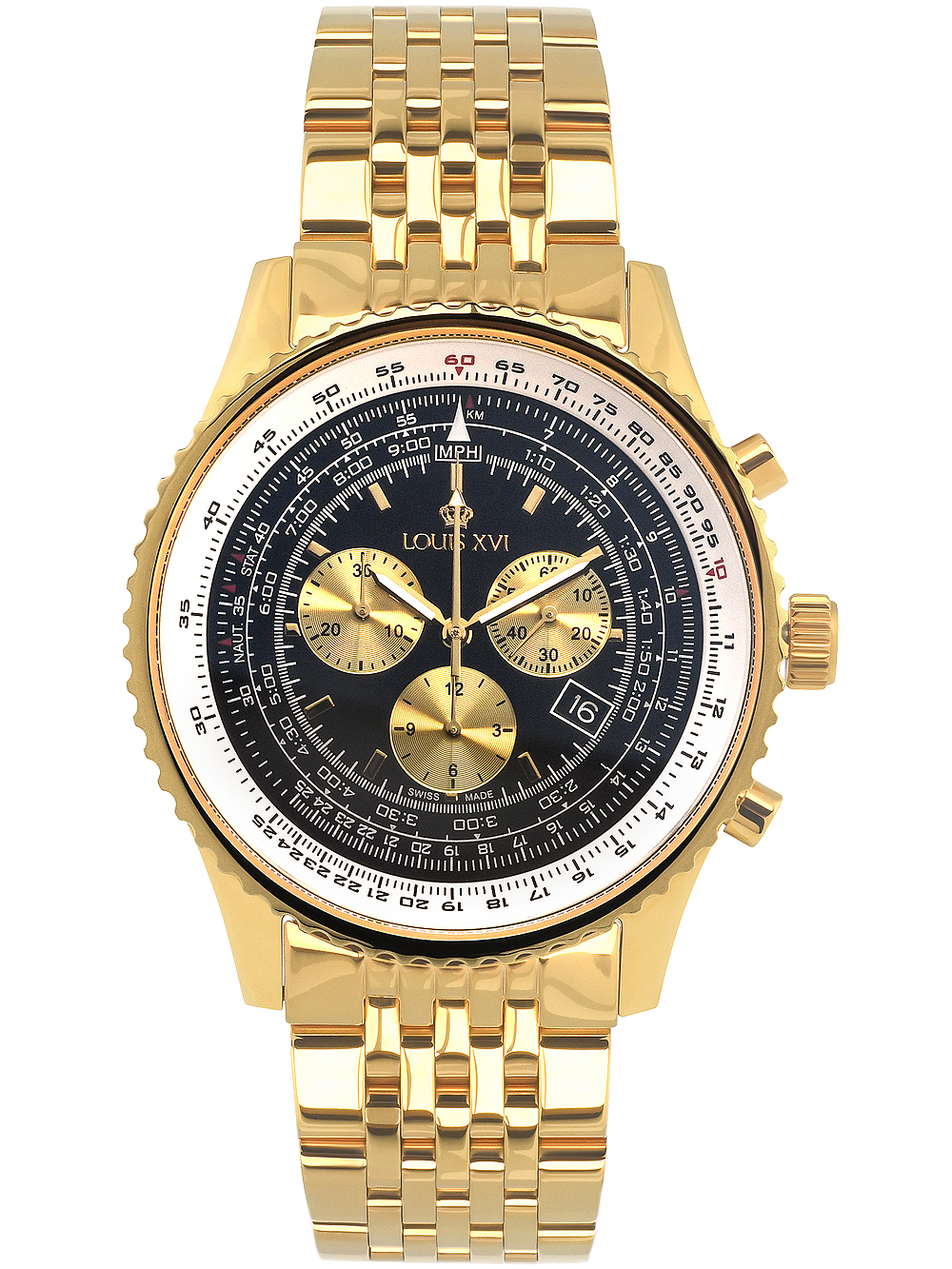 7640172142578 - Louis XVI LXVI595 Artagnan Chronograph Herrenuhr 48mm 5ATM 7640172142578 - Louis XVI LXVI595 Artagnan Chronograph Herrenuhr 48mm 5ATM