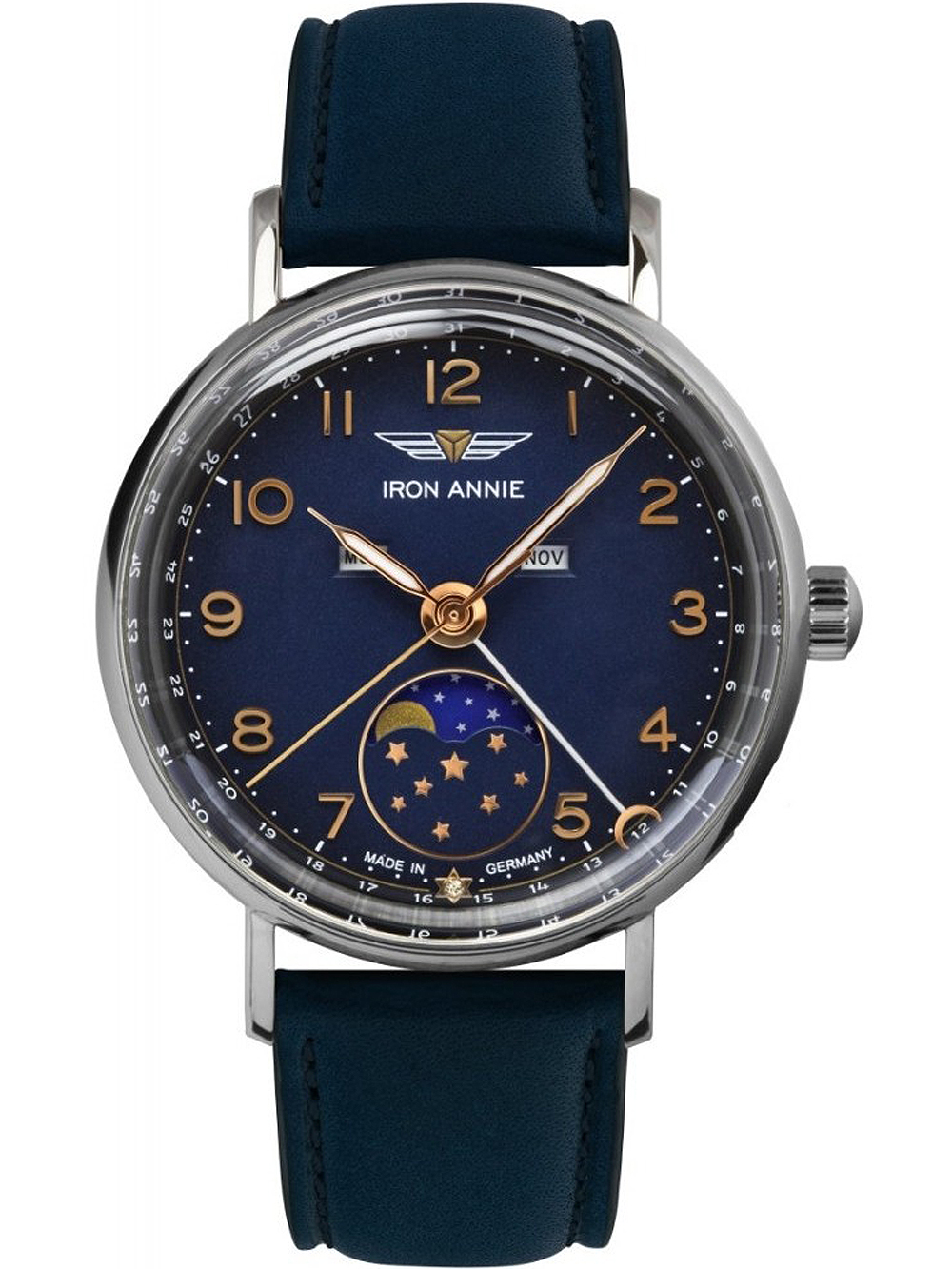 Iron Annie 5977-4 Amazonas Damenuhr Quarz Mondphase 36 mm