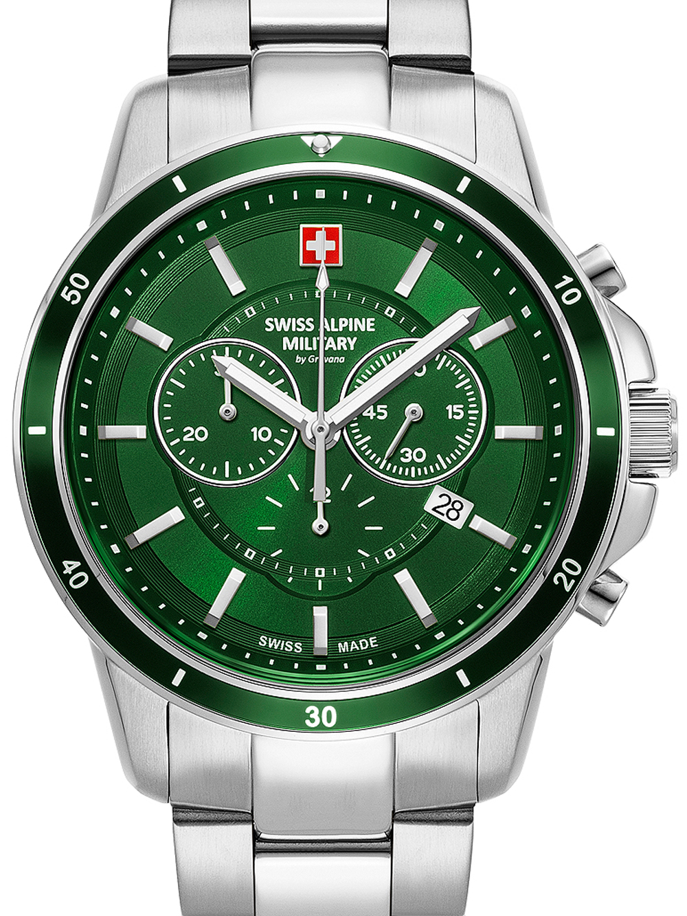 Swiss Alpine Military 7089.9134 Chronograph Herrenuhr 44mm 10ATM