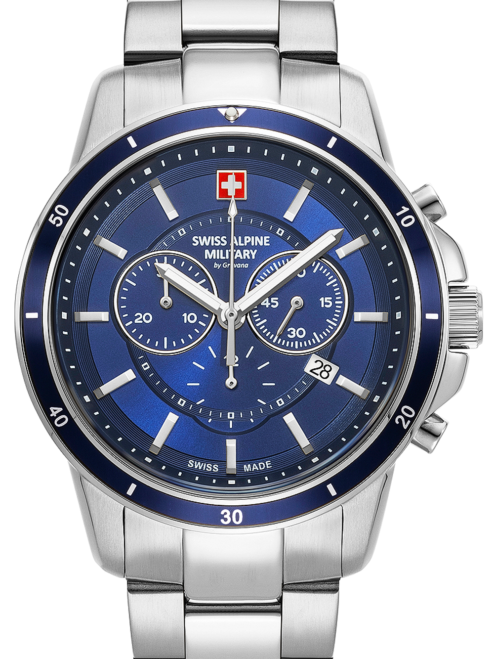 Swiss Alpine Military 7089.9135 Chronograph Herrenuhr 44mm 10ATM