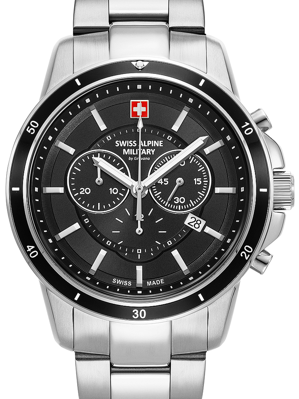 Swiss Alpine Military 7089.9137 Chronograph Herrenuhr 44mm 10ATM