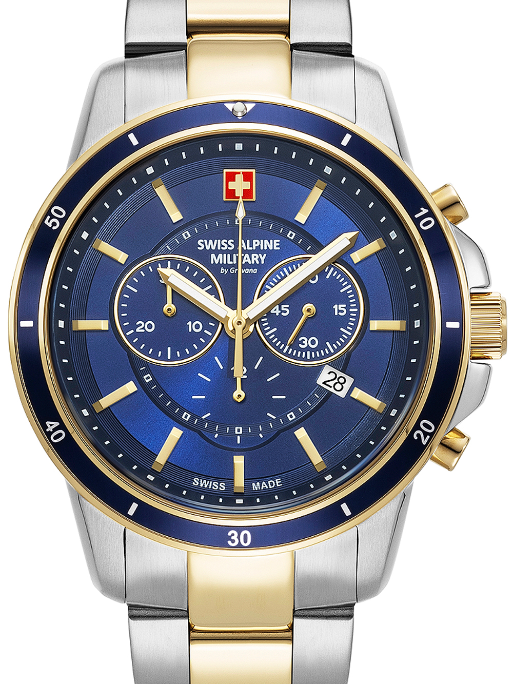 Swiss Alpine Military 7089.9145 Chronograph Herrenuhr 44mm 10ATM