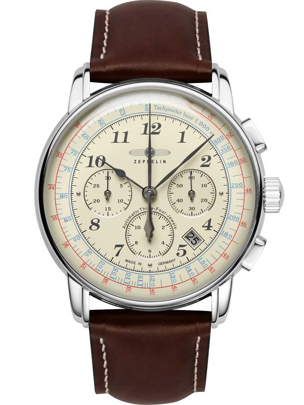 Zeppelin 7624-5 Los Angeles LZ126 Automatik Chronograph 42mm 5ATM