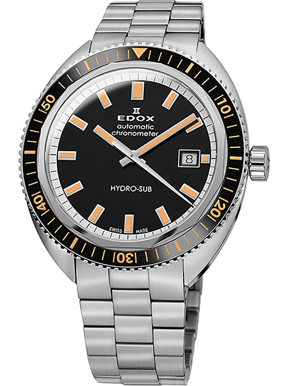 Edox 80128-3NBM-NIB Hydro-Sub Automatik Chronometer Herrenuhr 42mm 30ATM