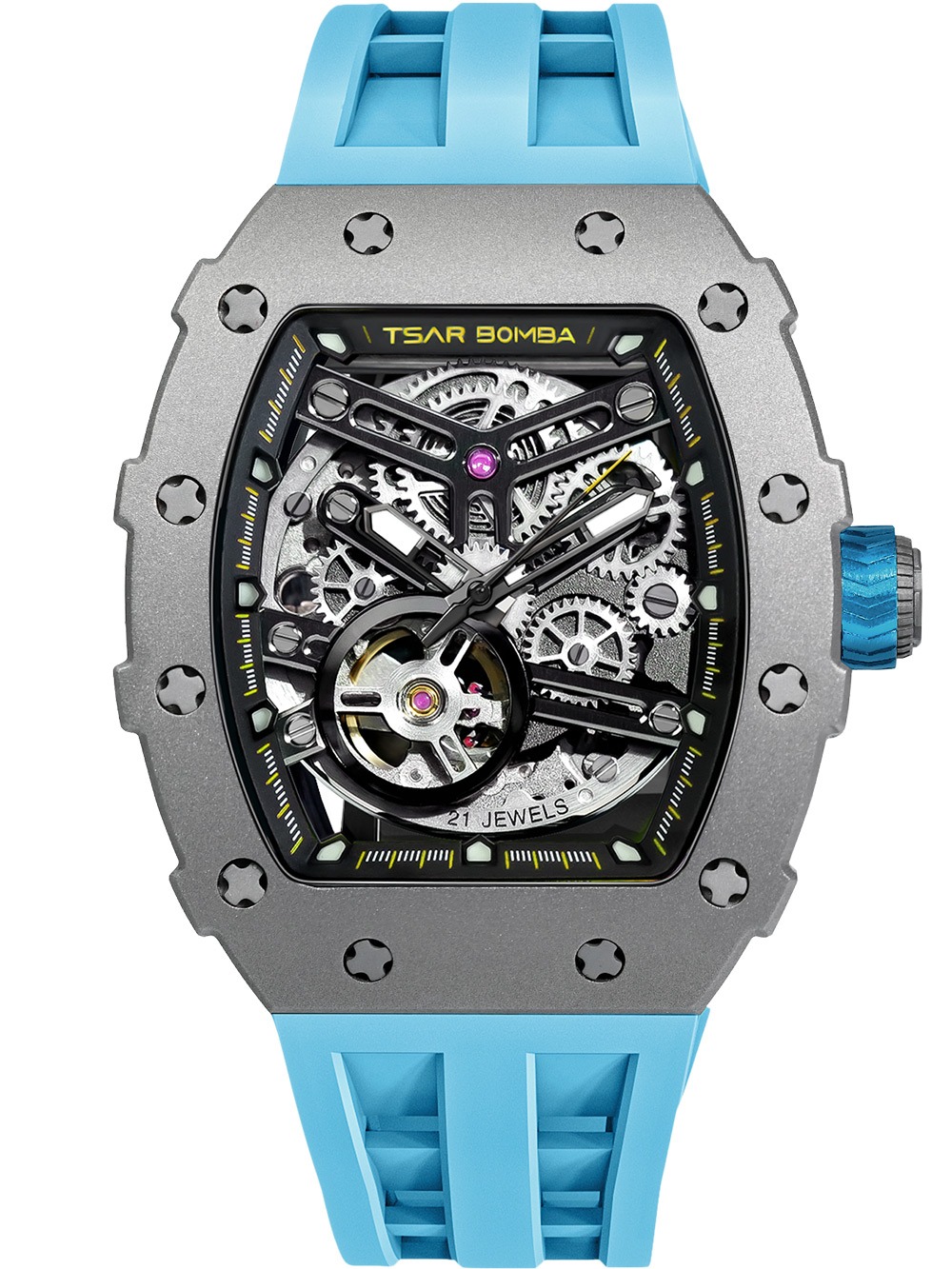 0717020929272 - TB8208T-03 Herrenuhr Elementar Titan Automatik 44mm 5ATM