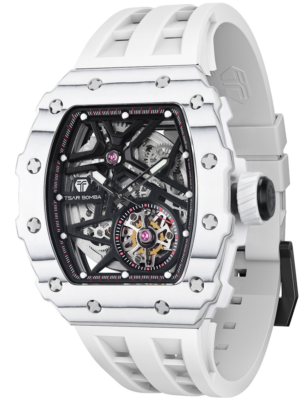 0762704078203 - TB8209CF-05 Herrenuhr Elementar Carbonfaser Automatik 44mm 5ATM