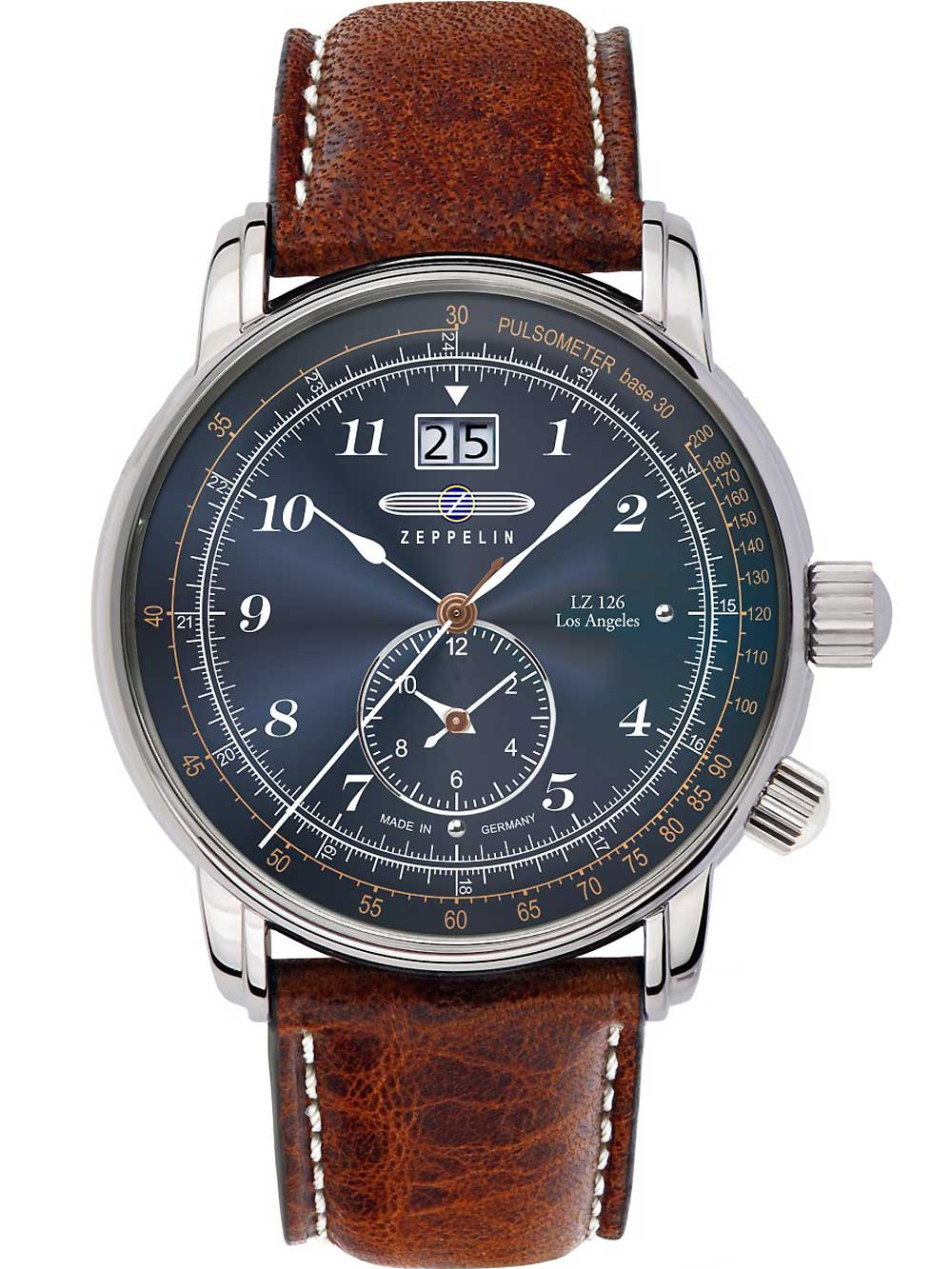 Zeppelin 8644-3 Dual-Time Herrenuhr LZ126 Los Angeles 43mm 5ATM