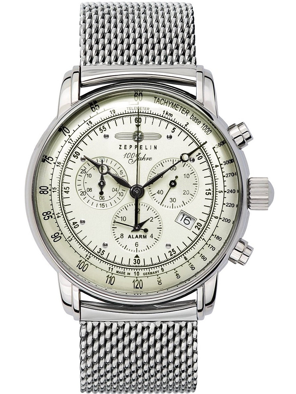 Zeppelin 8680M-3 Alarm Chronograph 100 Jahre 43mm 5ATM