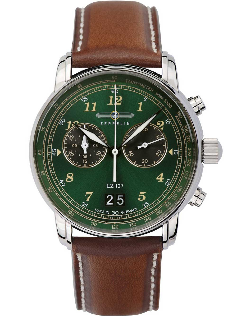 Zeppelin 8684-4 Graf Zeppelin LZ127 Big-Date Chrono 41mm 5ATM