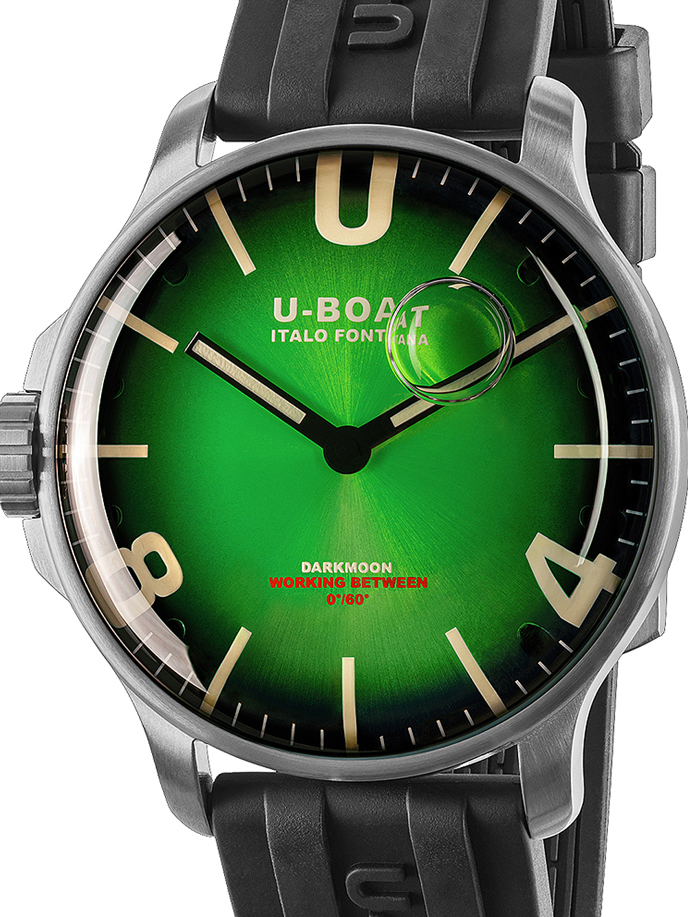 U-Boat 8702/B Darkmoon Green SS Soleil 44mm 5ATM