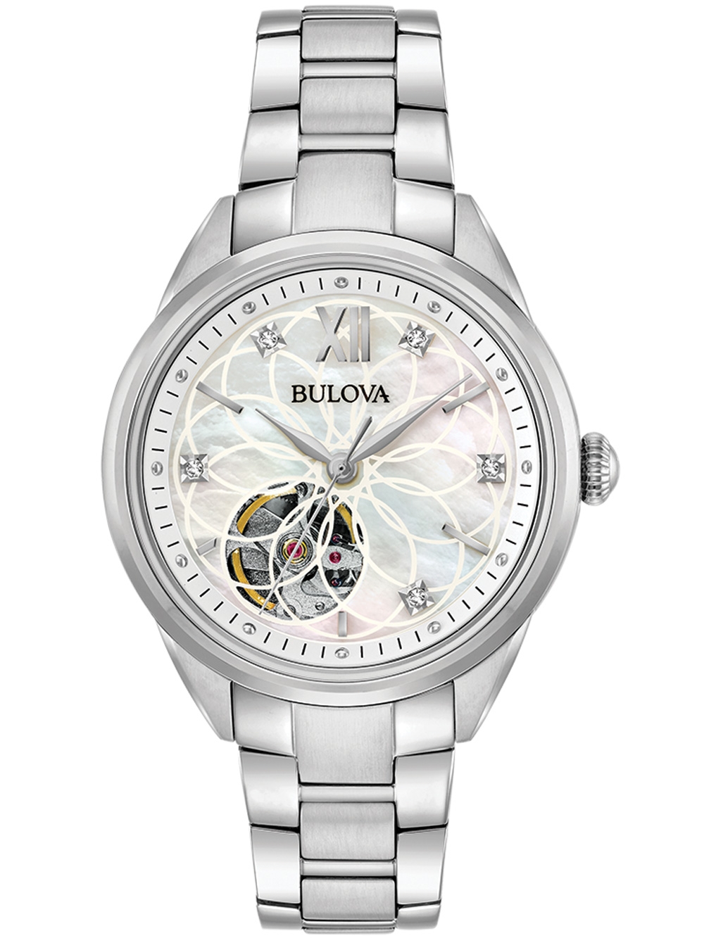 Bulova 96P181 Klassik Automatik Damen 34mm 3ATM