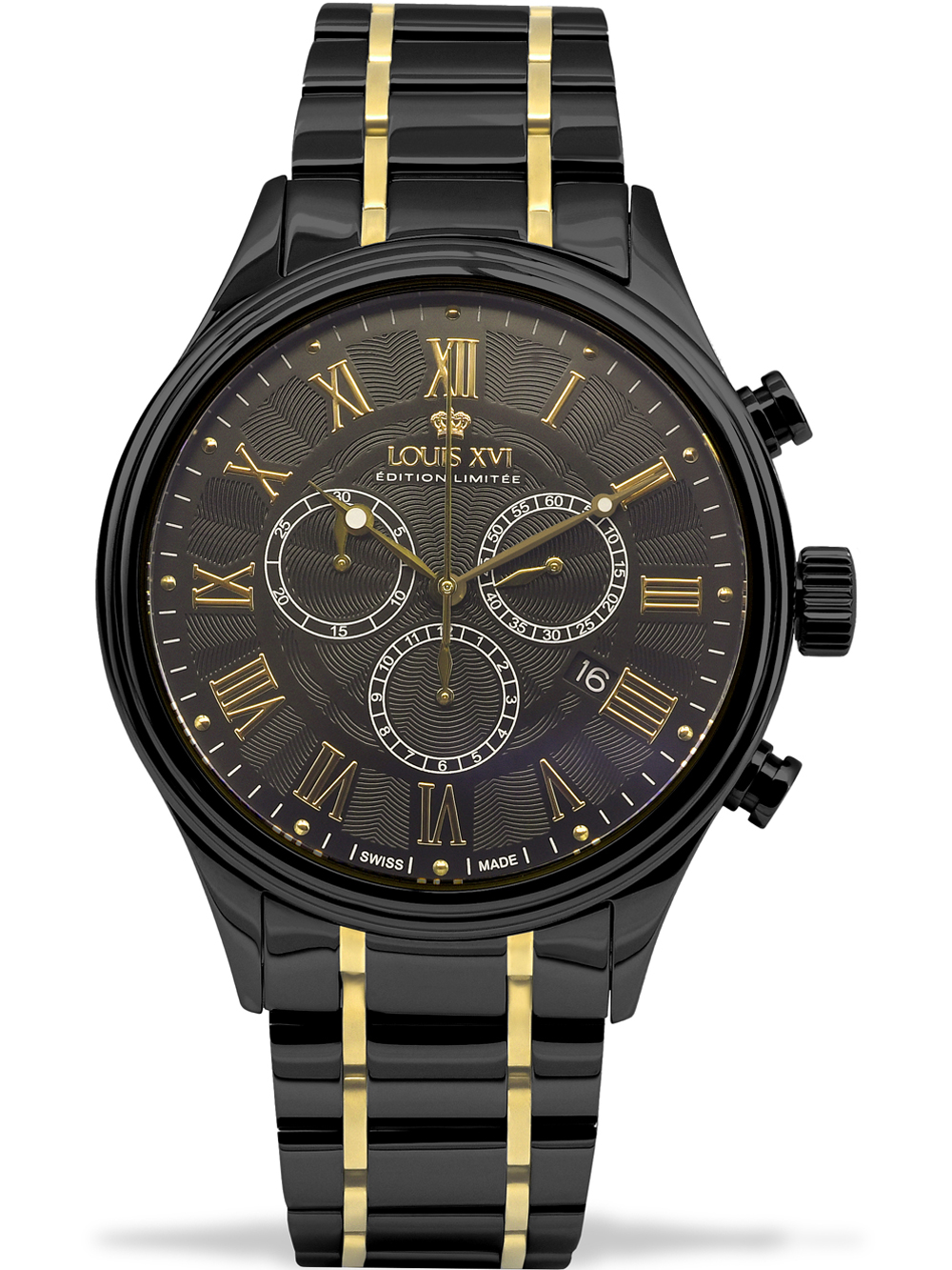 7640172145531 - Louis XVI LXVI980 Danton Chronograph Herrenuhr 44mm 10ATM 7640172145531 - Louis XVI LXVI980 Danton Chronograph Herrenuhr 44mm 10ATM