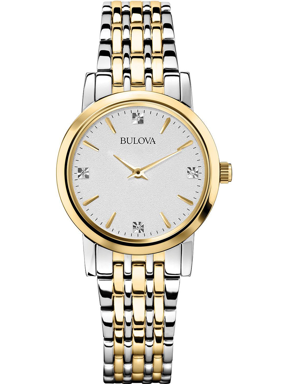 Bulova 98P115 Classic Diamant Damenuhr 37mm 3ATM