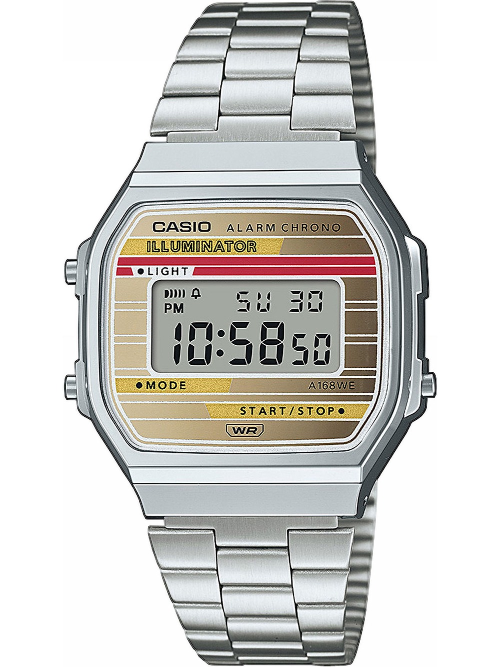 4549526367410 - Chronograph Armbanduhren silberfarben (edelstahlfarben) Damen Quarzuhr Armbanduhr Damen Herren digital retro Stoppfunktion 4549526367410 - Chronograph Armbanduhren silberfarben (edelstahlfarben) Damen Quarzuhr Armbanduhr Damen Herren digital retro Stoppfunktion