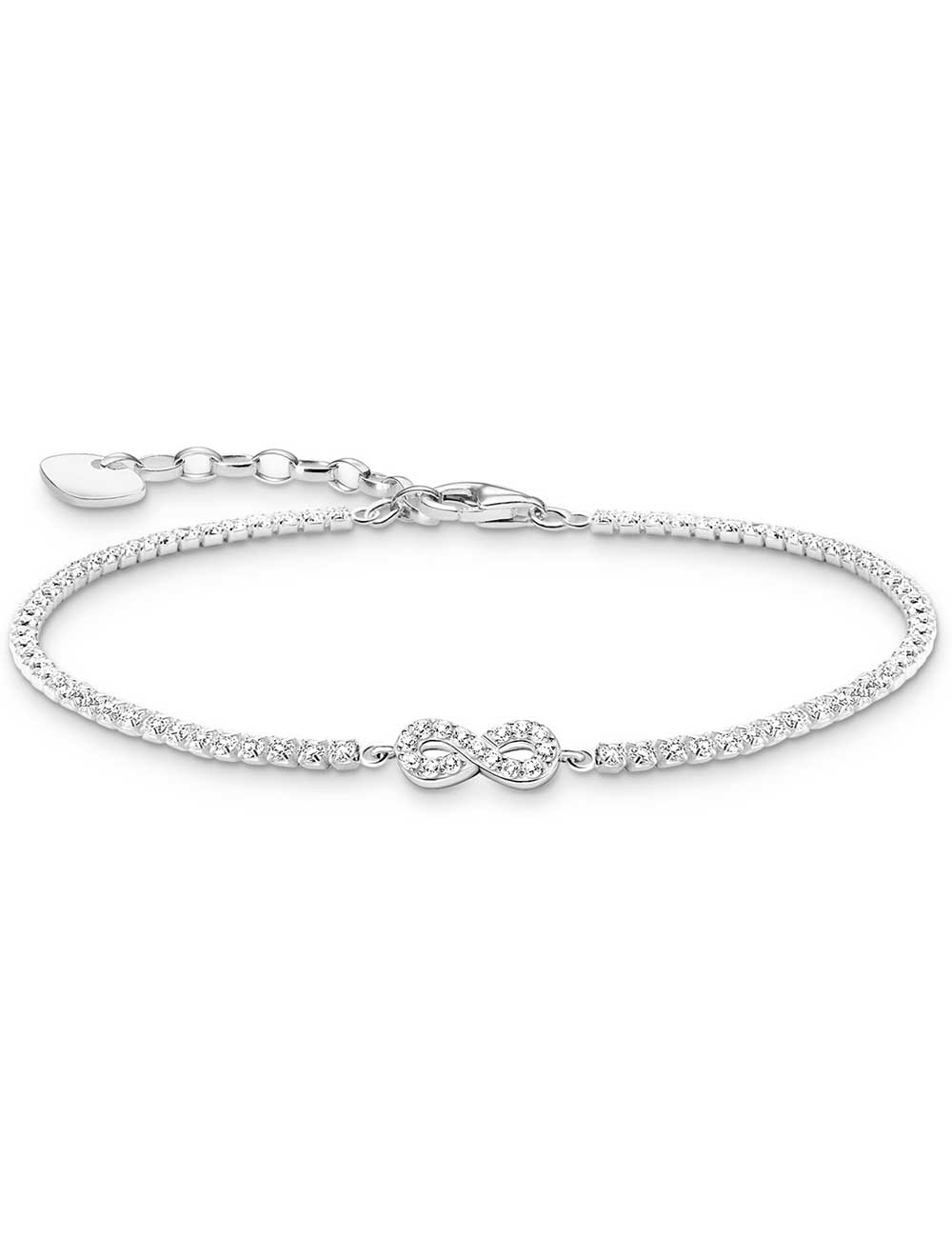 4051245602937 - A2176-051-14-L19V Silbernes Tennisarmband infinity mit weißen Steinen 4051245602937 - A2176-051-14-L19V Silbernes Tennisarmband infinity mit weißen Steinen