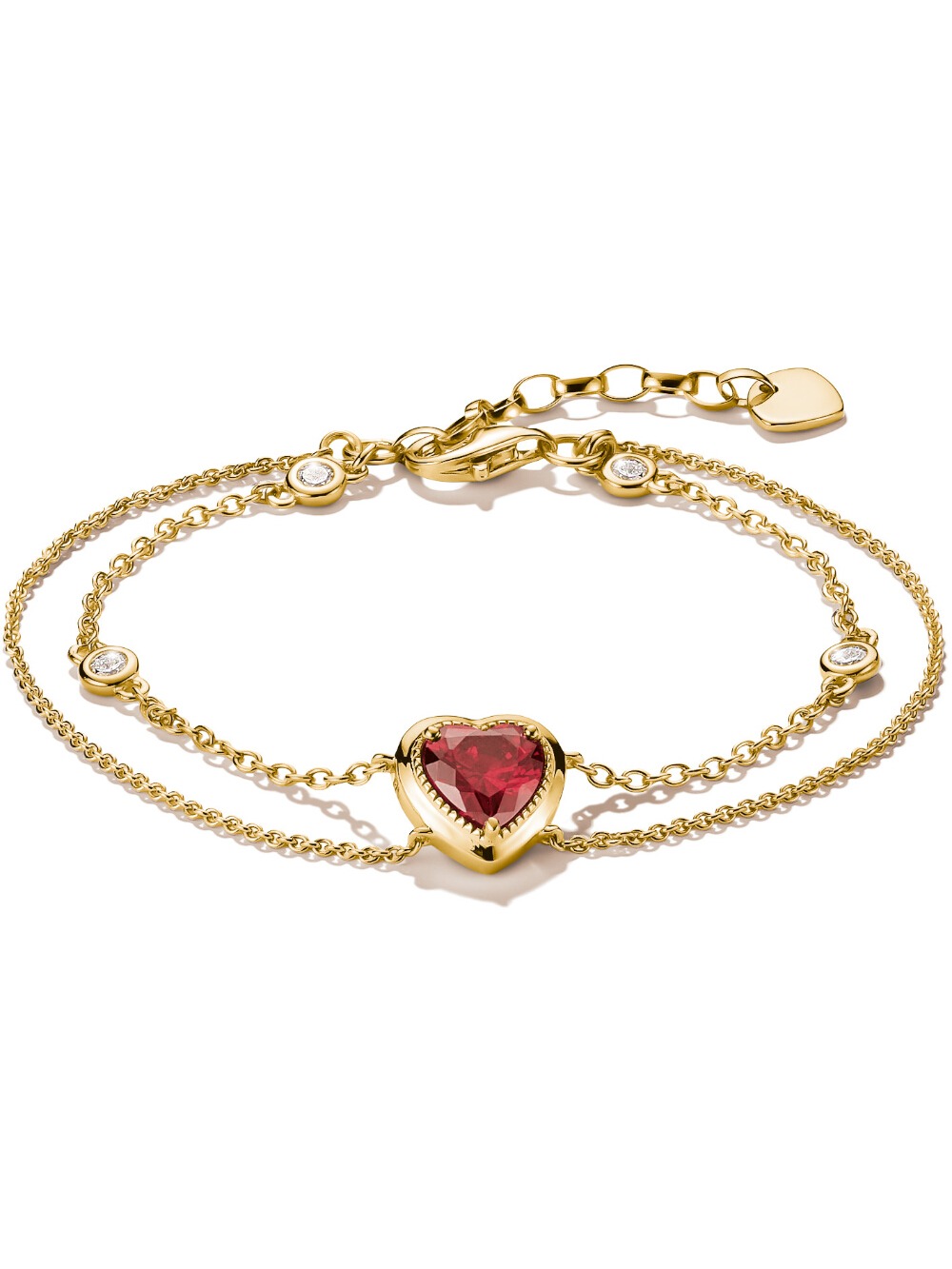 4051245631708 - A2222-414-10-L19V Armband Zweireihig mit Herz Elyndra vergoldet