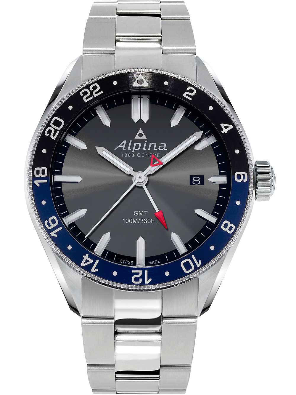 Alpina AL-247GB4E6B Alpiner GMT Herrenuhr 42mm 10ATM