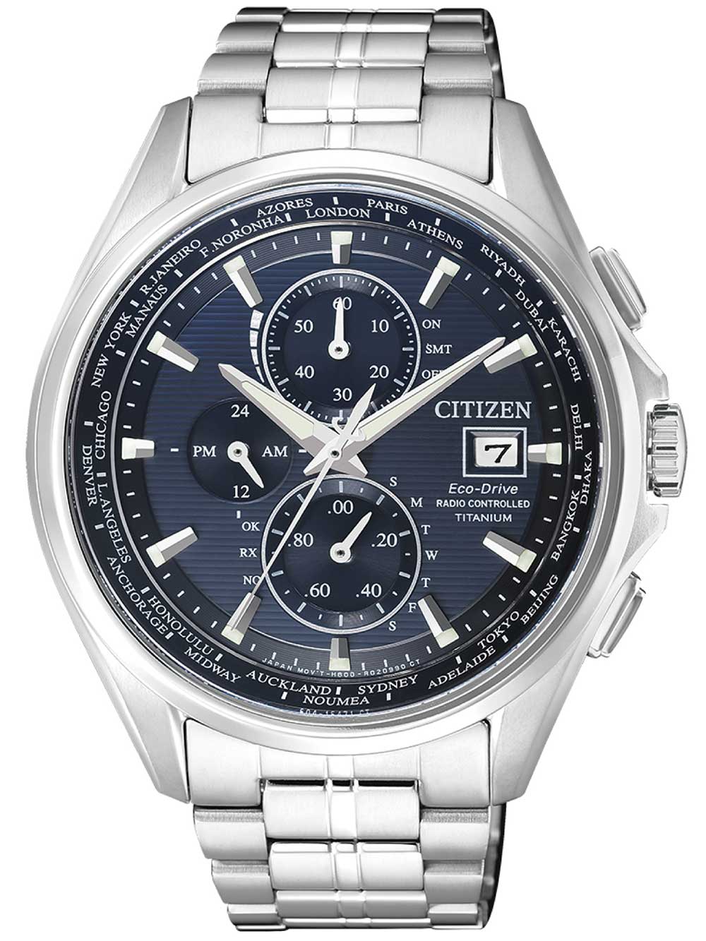 4974374262769 - AT8130-56L Eco-Drive Titanium Funk-Chronograph 43mm 10ATM