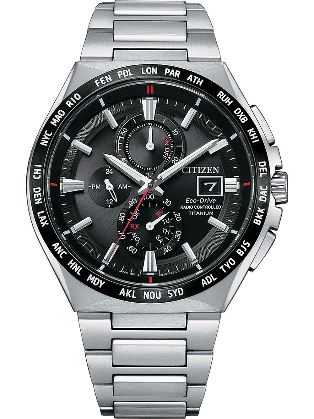 Citizen AT8234-85E Eco-Drive Funkuhr Titanium 40mm 10ATM