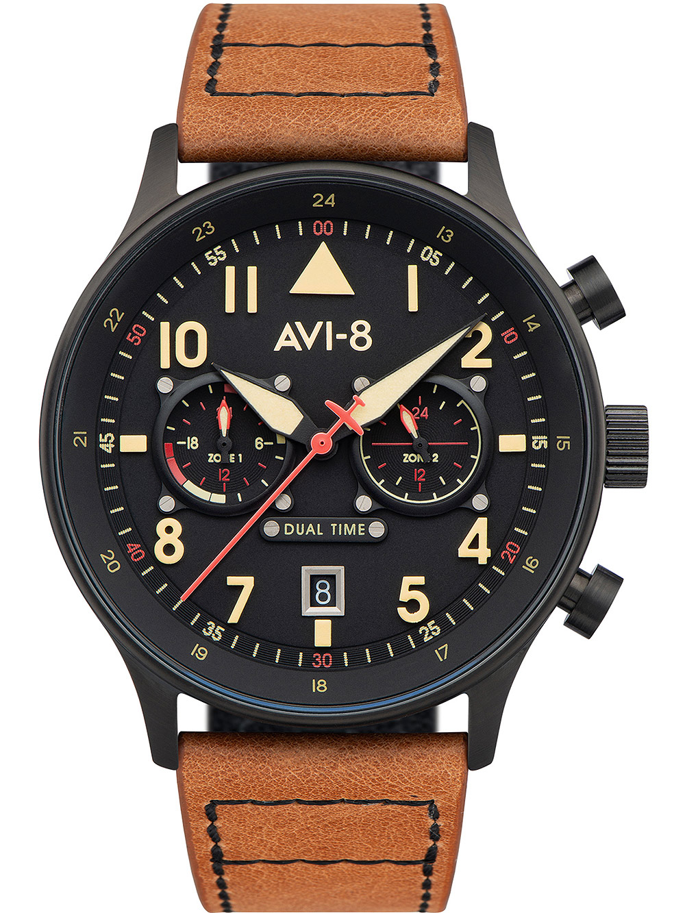 AVI-8 AV-4088-03 Carey Dual Time 44mm 5ATM