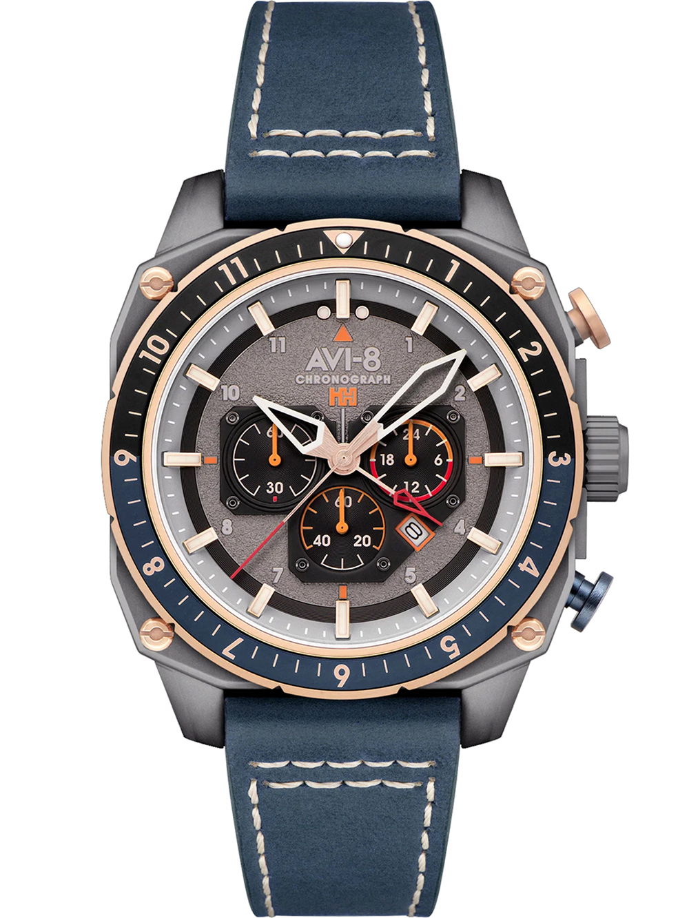 4894664202049 - AV-4100-07 Herrenuhr Hawker Hunter Dual Time Chronograph 43mm 5ATM 4894664202049 - AV-4100-07 Herrenuhr Hawker Hunter Dual Time Chronograph 43mm 5ATM