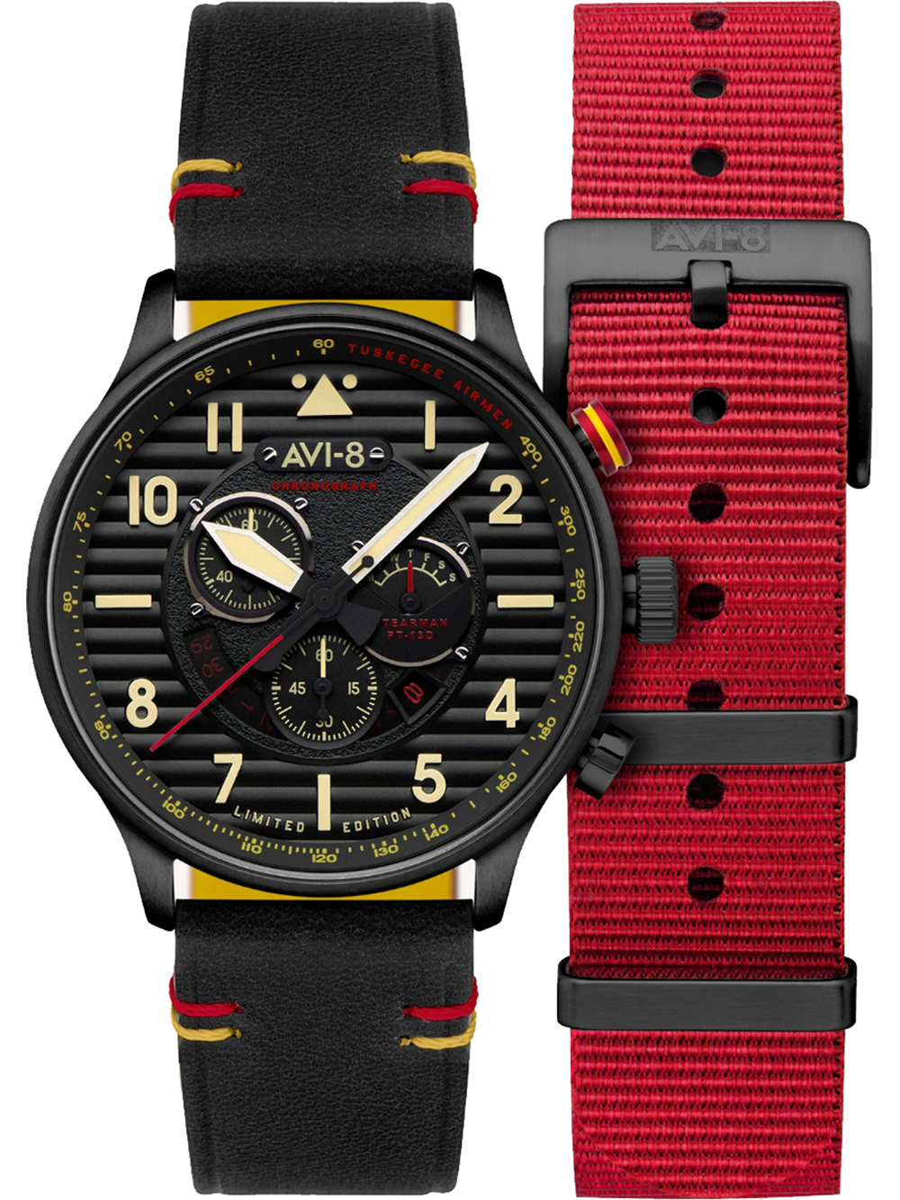 4894664061127 - AV-4109-01 Herrenuhr Flyboy Spirit of Tuskegee Limited Chrono 44mm 5ATM 4894664061127 - AV-4109-01 Herrenuhr Flyboy Spirit of Tuskegee Limited Chrono 44mm 5ATM