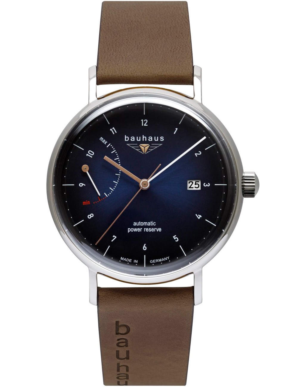 4041338216035 - Automatikuhr Bauhaus Edition Power Reserve 2160-3 Armbanduhren braun Herren Automatikuhren 4041338216035 - Automatikuhr Bauhaus Edition Power Reserve 2160-3 Armbanduhren braun Herren Automatikuhren
